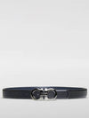 Gancini Reversible Leather Belt Navy Black - SALVATORE FERRAGAMO - BALAAN 2