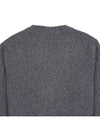 Embroidered Heart Logo Cashmere Cardigan Heather Grey - AMI - BALAAN 9