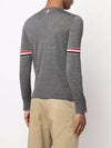 Merino Striped Crew Neck Knit Top Grey - THOM BROWNE - BALAAN 6