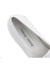 Women's Logo Patent Leather Pumps White - MIU MIU - BALAAN 8