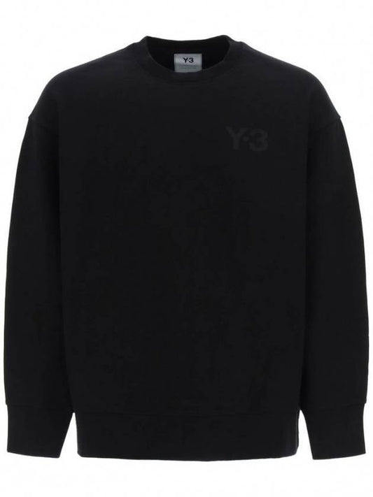 Classic Chest Logo Cotton Sweatshirt Black - Y-3 - BALAAN 1