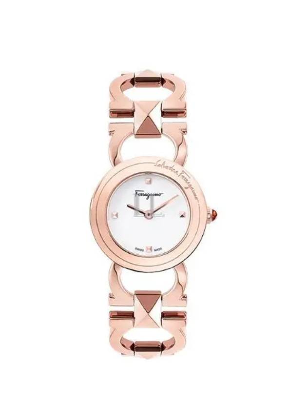 Women's Gancini Metal Watch Rose Gold - SALVATORE FERRAGAMO - BALAAN 2