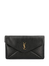 Cassandre Large Envelope Pouch Bag Black - SAINT LAURENT - BALAAN 1