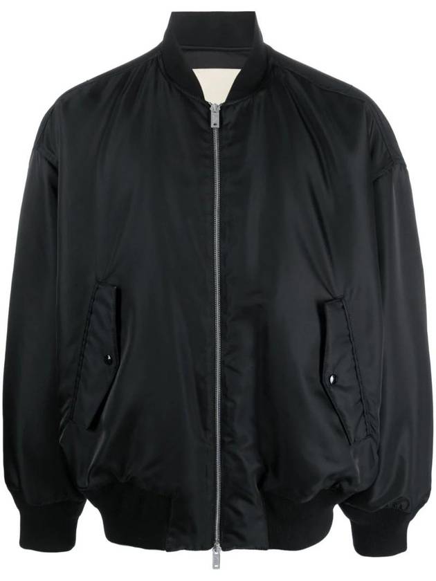 Satin Zip-Up Bomber Jacket 6R1B9B1K0UZ - EMPORIO ARMANI - BALAAN 1