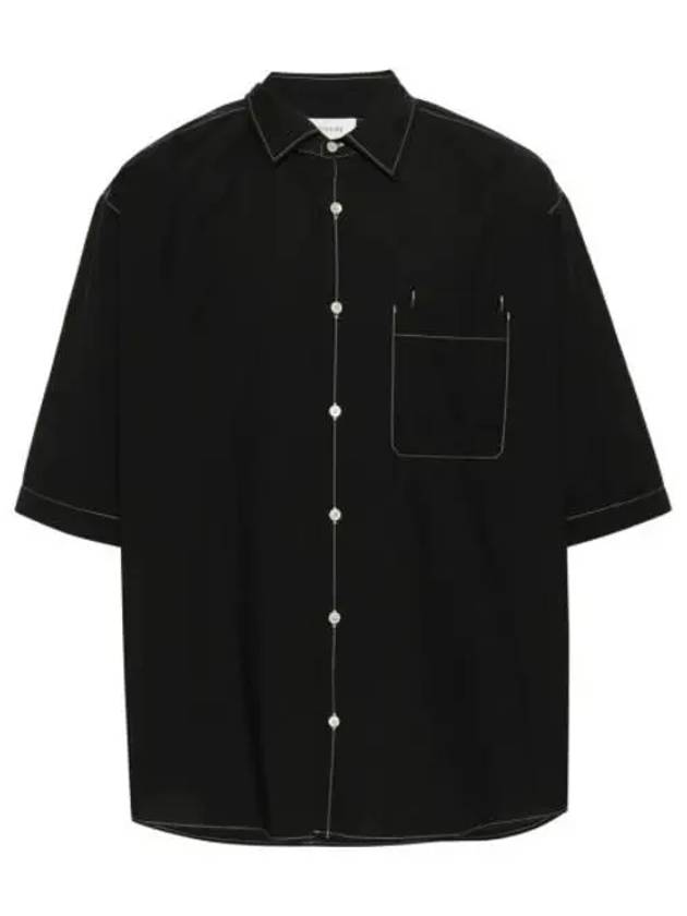 Double Pocket Short Sleeve Shirt Black - LEMAIRE - BALAAN 2