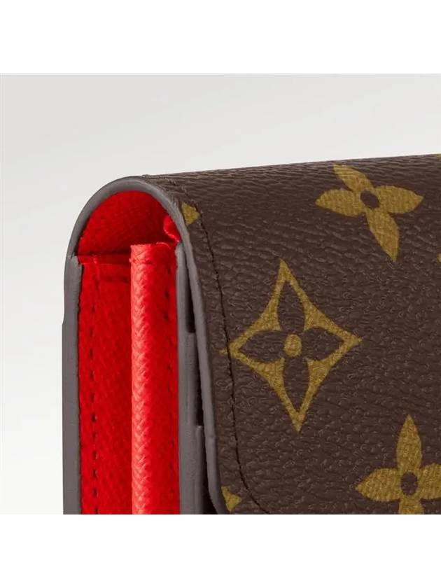 Sarah Monogram Long Wallet Brown Red - LOUIS VUITTON - BALAAN 3