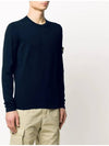 Wappen Patch Round Cotton Knit Top Navy - STONE ISLAND - BALAAN 4