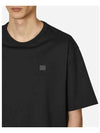 Logo Patch Cotton Short Sleeve T-Shirt Black - ACNE STUDIOS - BALAAN 4