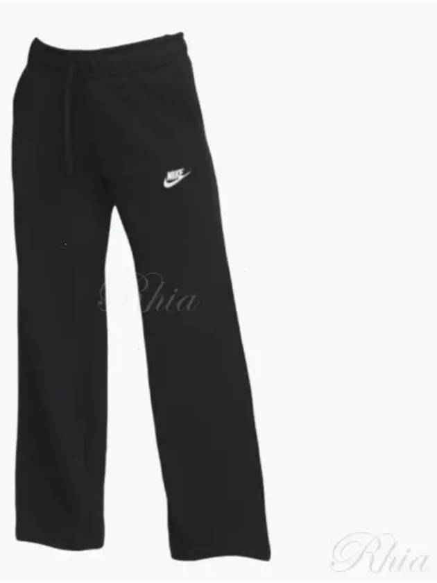 Sportswear Club Wide Leg Track Pants Black - NIKE - BALAAN 2