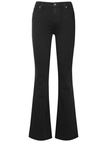 7 For All Mankind 'Ali' Black Cotton Blend Pants - 7 FOR ALL MANKIND - BALAAN 1