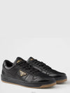 Downtown Nappa Leather Low Top Sneakers Black - PRADA - BALAAN 3