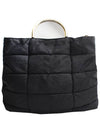 Black padded gold handle tote bag - PRADA - BALAAN 3