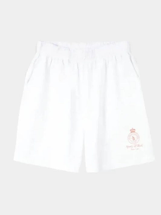 Shorts Crown Gym Shorts White SS22SMDR1 SH472WH - SPORTY & RICH - BALAAN 1