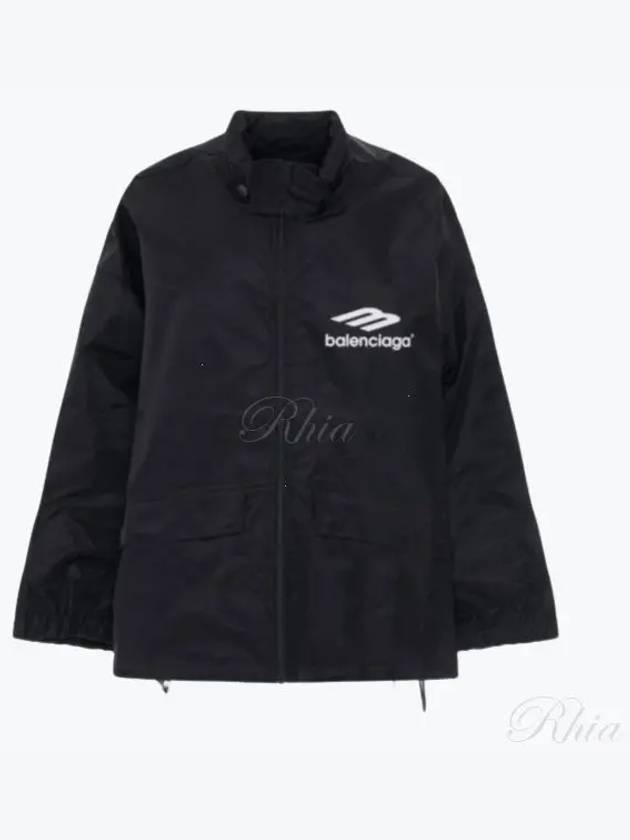 Logo Zip-Up Jacket Black - BALENCIAGA - BALAAN 2