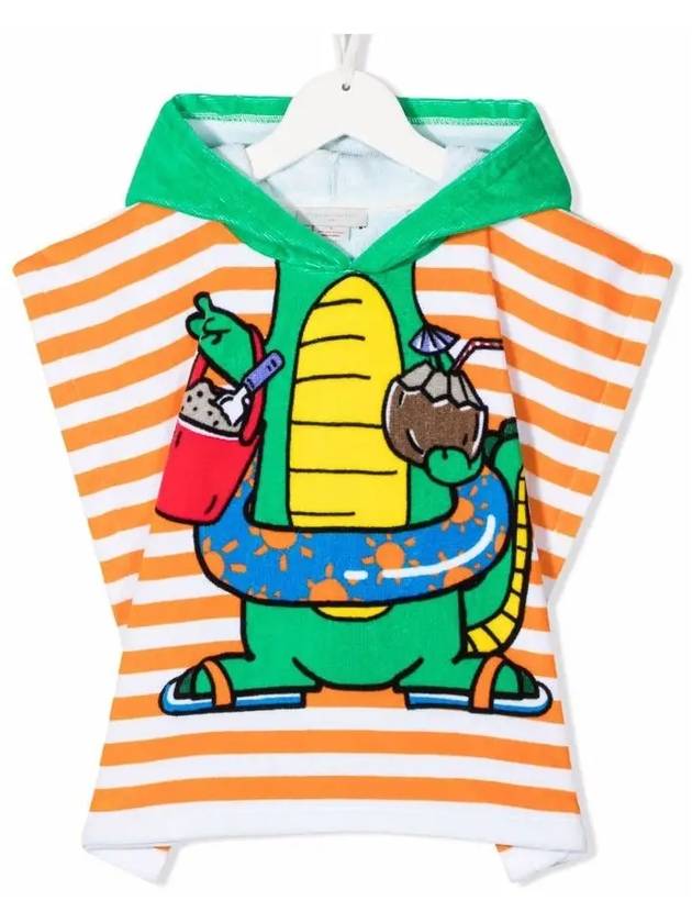 Kids Crocodile Hooded Robe 8QCMG0 Z0163 100AR - STELLA MCCARTNEY - BALAAN 2