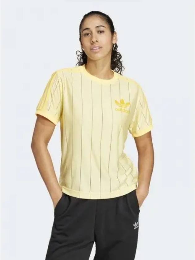 3 Stripe Short Sleeve T-Shirt Yellow - ADIDAS - BALAAN 2