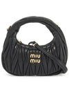 Materasse Nappa Leather Mini Hobo Bag Black 5BP078 AN88 F0002 - MIU MIU - BALAAN 2