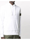 Wappen Patch Garment Dyed Hoodie White - STONE ISLAND - BALAAN 4