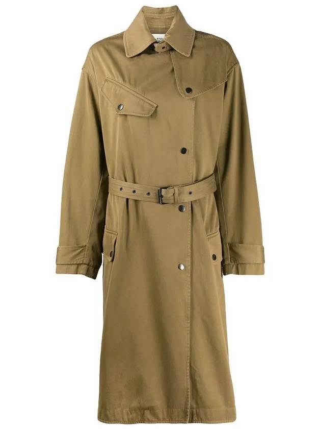 Women's 11Th Anniversary Gabao Trench Coat Khaki - ISABEL MARANT - BALAAN 2