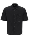 Cotton Popeline Short Sleeve Shirt Black - CP COMPANY - BALAAN 2