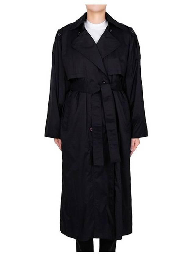 Deva Nylon Trench Coat Black - MONCLER - BALAAN.