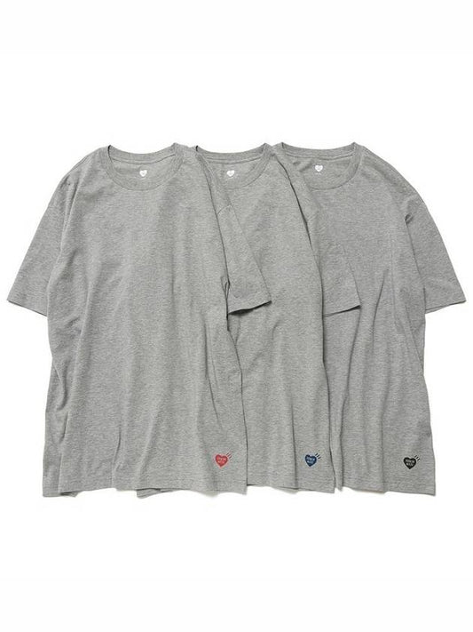 XL Gray TShirt 3 Pack HM27CS001GY4 - HUMAN MADE - BALAAN 1