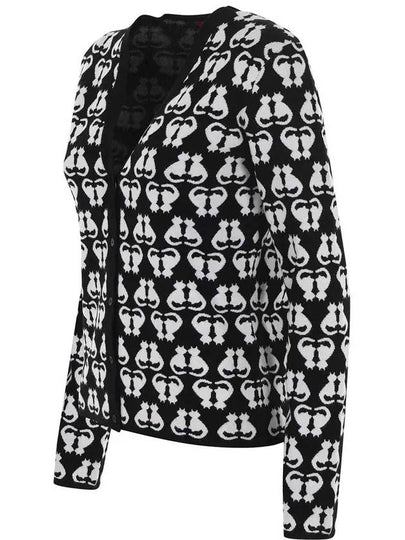 22FW OTTAVO cat pattern cardigan black 63461129 008 - MAX MARA - BALAAN 2