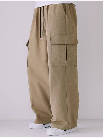 Big Pocket Banding Cargo Wide Pants Deep beige - MACASITE - BALAAN 1