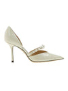 Aurelie 85 Pearl Patent Leather Pumps Heels White - JIMMY CHOO - BALAAN 1