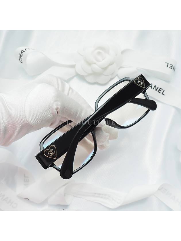 Eyewear CC Logo in Heart Square Eyeglasses Black - CHANEL - BALAAN 5