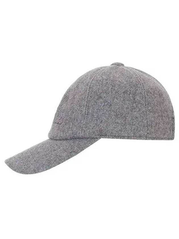 Men s twill tissue logo ball cap 8404GXAC GREY - BLACK&WHITE - BALAAN 3