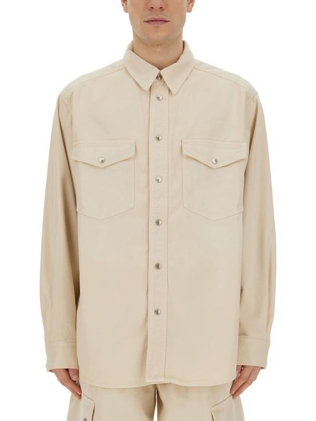 Long Sleeve Shirt CH0102HB B1H07H23EC BEIGE - ISABEL MARANT - BALAAN 2