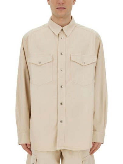 Long Sleeve Shirt CH0102HB B1H07H23EC BEIGE - ISABEL MARANT - BALAAN 2