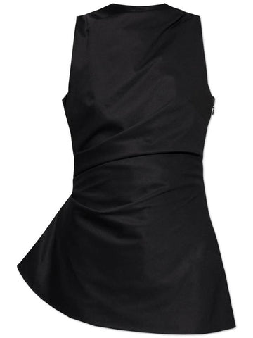 Alexander McQueen Draped Top, Women's, Black - ALEXANDER MCQUEEN - BALAAN 1