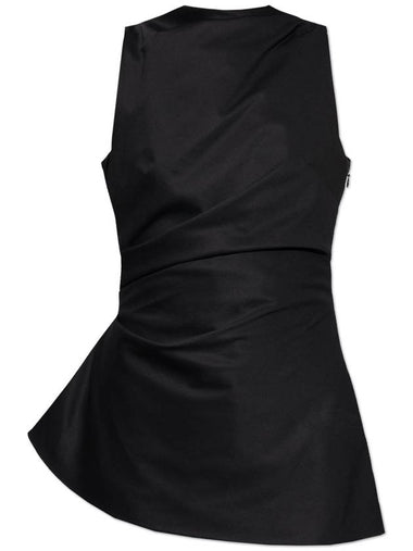 Alexander McQueen Draped Top, Women's, Black - ALEXANDER MCQUEEN - BALAAN 1