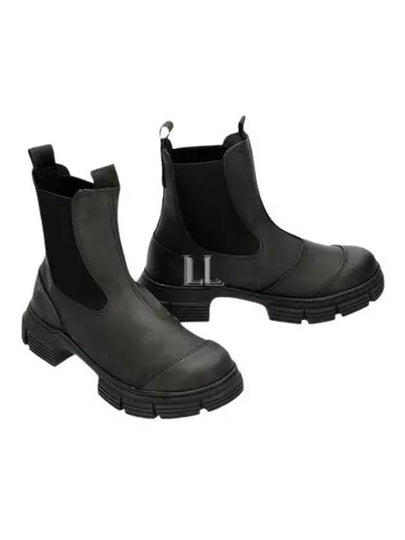 Rubber Chelsea Boots Black - GANNI - BALAAN 2