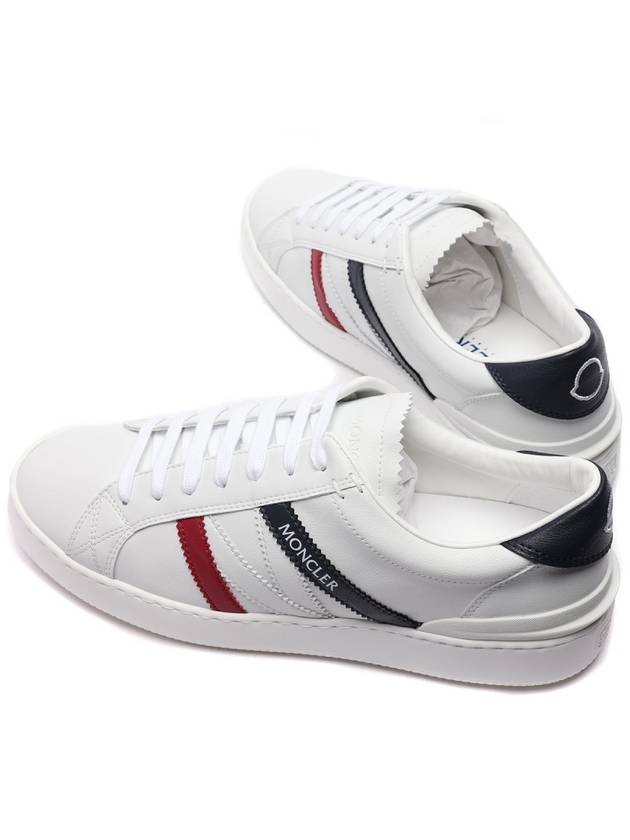 Men's Monaco Trainer Low Top Sneakers White - MONCLER - BALAAN 7