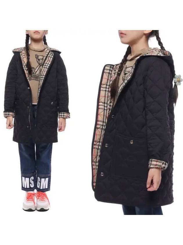 Kids Diamond Quilted Padding Black - BURBERRY - BALAAN 2