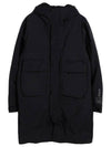 Logo Print Hooded Down Parka Black - CP COMPANY - BALAAN 2