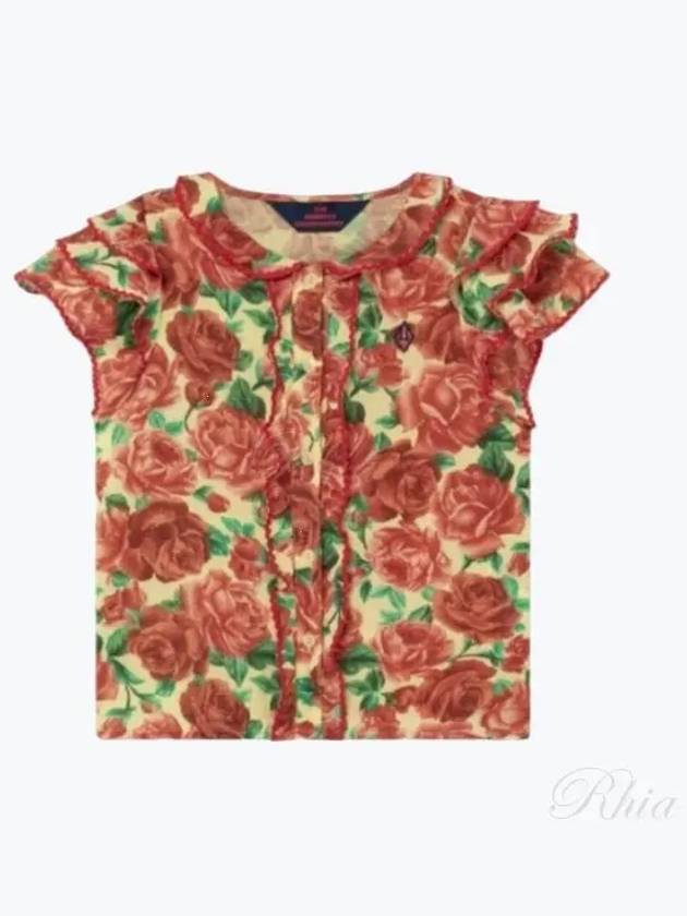 Parakit Kids Flower Short Sleeve Blouse S21064 222 CA - THE ANIMALS OBSERVATORY - BALAAN 1