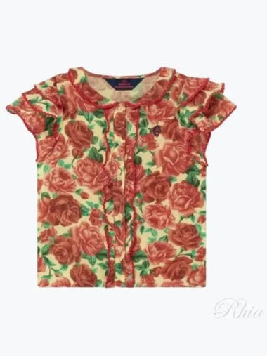 Parakit Kids Flower Short Sleeve Blouse S21064 222 CA - THE ANIMALS OBSERVATORY - BALAAN 1