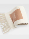 Logo Detail Fringe Muffler Beige - JACQUEMUS - BALAAN 3