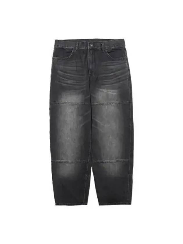 Washed wide denim pants black - OGARP - BALAAN 1