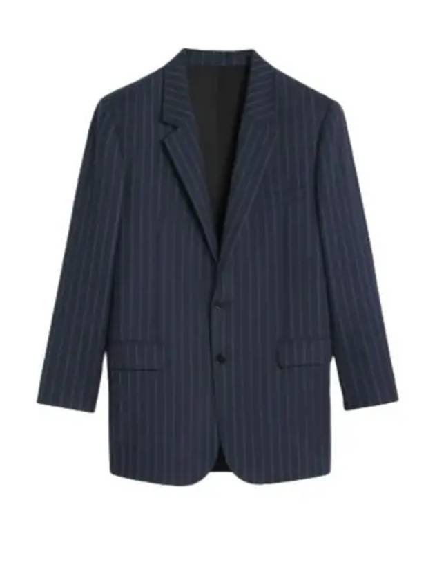 Tammy Striped Wool Blazer Jacket Navy - CELINE - BALAAN 2