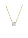 Stilla Round Zirconia Pendant Necklace Gold - SWAROVSKI - BALAAN 1