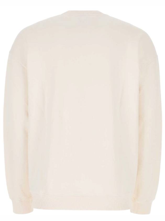 Crew Neck Oversized Sweatshirt Ecru - MARCELO BURLON - BALAAN 3