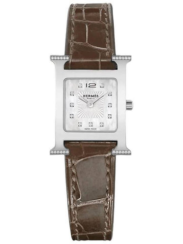 Heure H Watch Small Model 25mm Women s Crocodile Leather HH1 238 290 ZZ8C I - HERMES - BALAAN 1