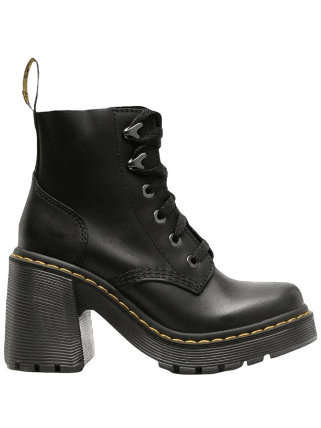 Jessie Lace-up Leather Heel Walker Boots Black - DR. MARTENS - BALAAN 1