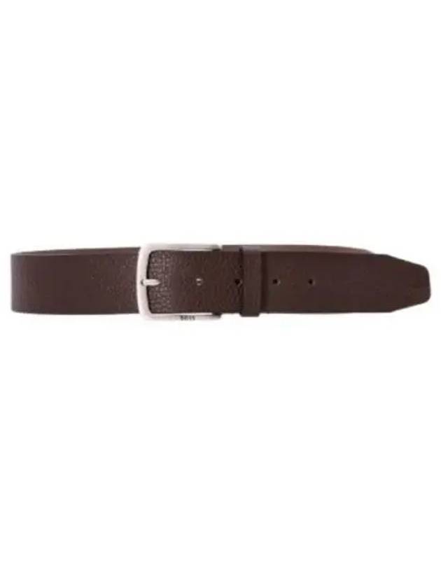 Men's Logo Calf Leather Belt Brown - HUGO BOSS - BALAAN 2