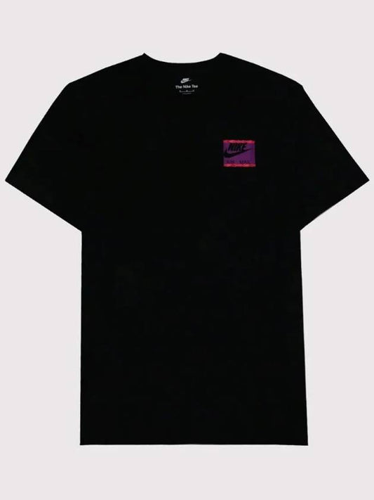 NSW Logo Cotton Jersey Short Sleeve T-Shirt Black - NIKE - BALAAN 2